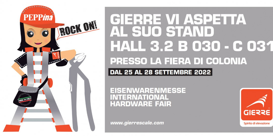 We wait for you at Eisenwarenmesse in Koeln, from 25th to 28th September